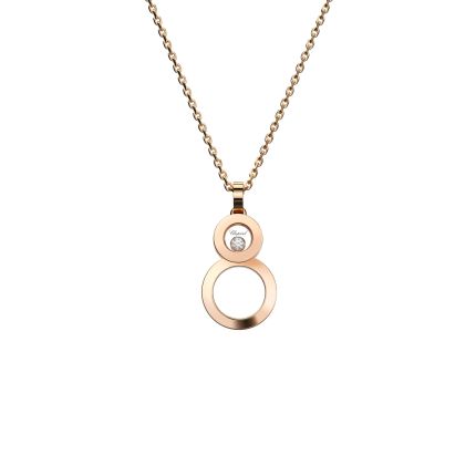 799209-5001 | Buy Online Chopard Happy 8 Rose Gold Diamond Pendant