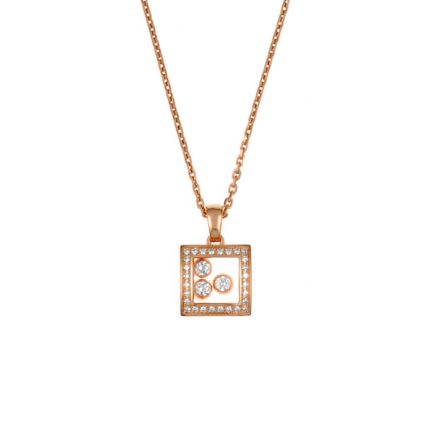 799224-5003 |Buy Online Chopard Happy Curves Rose Gold Diamond Pendant