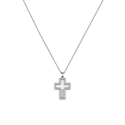 79A410-1001 | Chopard Happy Diamonds Cross White Gold Diamond Pendant