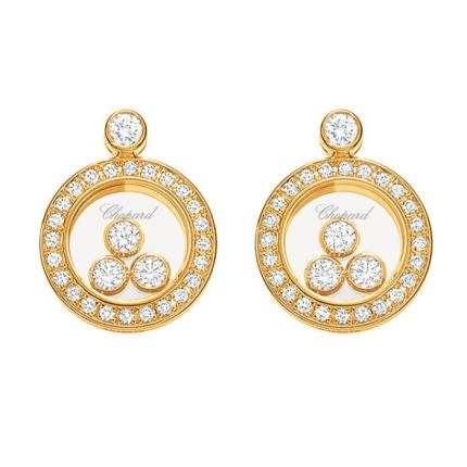 833957-0001 | Buy Chopard Happy Diamonds Yellow Gold Diamond Earrings