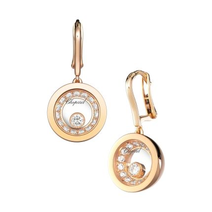 837789-5001 | Buy Very Chopard Happy Diamonds Rose Gold Earrings