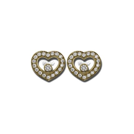 83A054-0201 | Buy Chopard Happy Diamonds Icons Ear Pins Yellow Gold