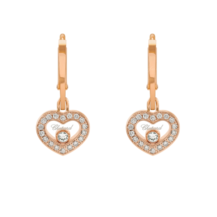 83A054-5401 | Buy Chopard Happy Diamonds Icons Rose Gold Pave Earrings