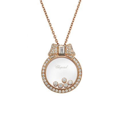 795020-5301 | Chopard Happy Diamonds Icons Rose Gold Pave Pendant 