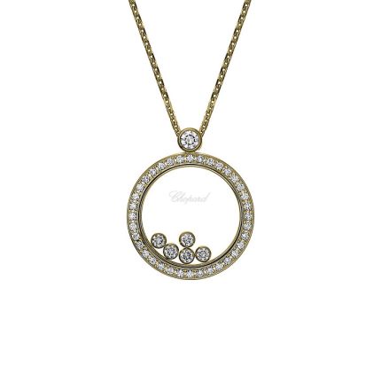 799434-0301 | Chopard Happy Diamonds Icons Yellow Gold Pave Pendant 