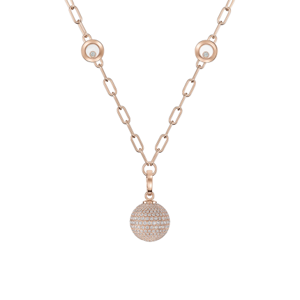 79A619-5901 | Chopard Happy Diamonds Planet Rose Gold Diamond Pendant