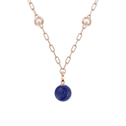 79A619-5501|Chopard Happy Diamonds Planet Rose Gold Lapis-Lazuli Pendant