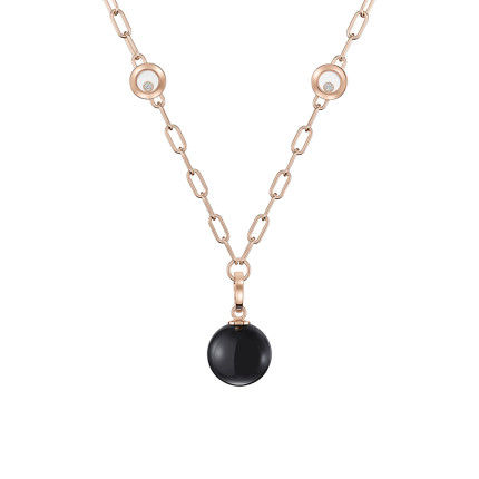 79A619-5201 | Buy Chopard Happy Diamonds Planet Rose Gold Onyx Pendant