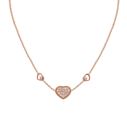 81A082-5009 | Buy Chopard Happy Diamonds Rose Gold Diamond Necklace