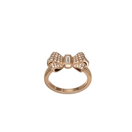 Chopard Happy Diamonds Rose Gold Diamond Ring Size 54 825020-5211