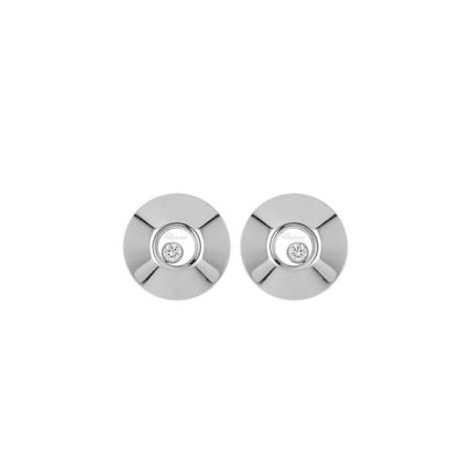 842299-1001 Chopard Happy Diamonds White Gold Diamond Earrings Size S