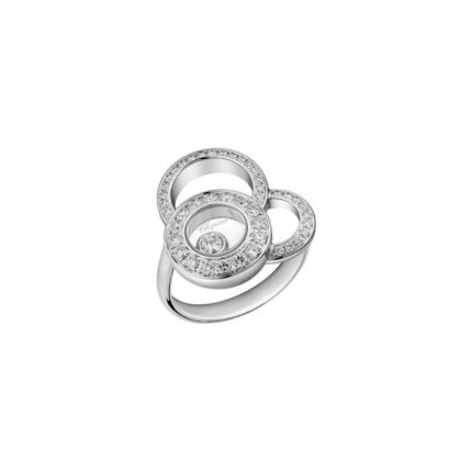 829769-1039|Chopard Happy Dreams White Gold Diamond Ring Size 53 | Buy