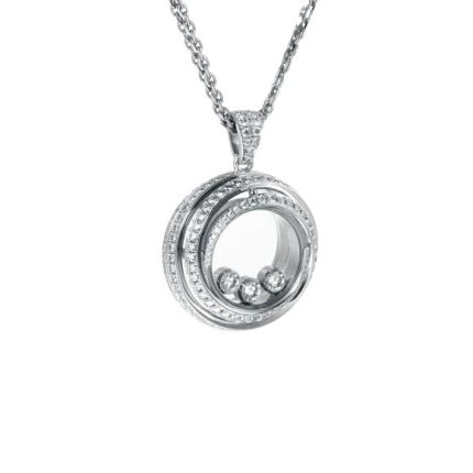 799217-1003 | Chopard Happy Emotions White Gold Diamond Pave Pendant 