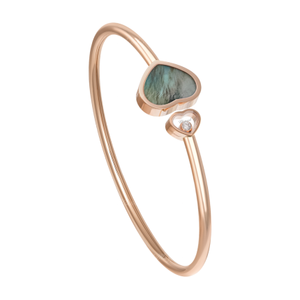 857482-5306 | Chopard Happy Hearts Rose Gold Black Pearl Bangle Size M