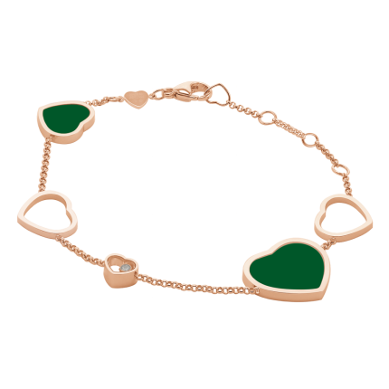 857482-5011 |Buy Chopard Happy Hearts Rose Gold Agate Diamond Bracelet