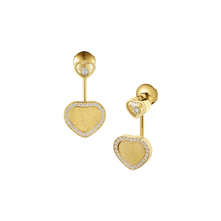 83A107-0921 | Chopard Golden Hearts Yellow Gold Diamond Earrings