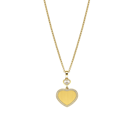 79A107-0921 | Chopard Golden Hearts Yellow Gold Diamond Pendant