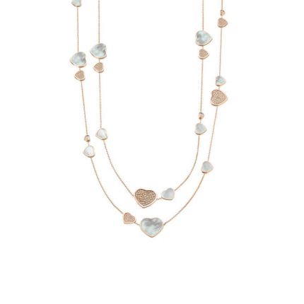 817482-5306 | Chopard Happy Hearts Rose Gold Pearl Diamond Necklace