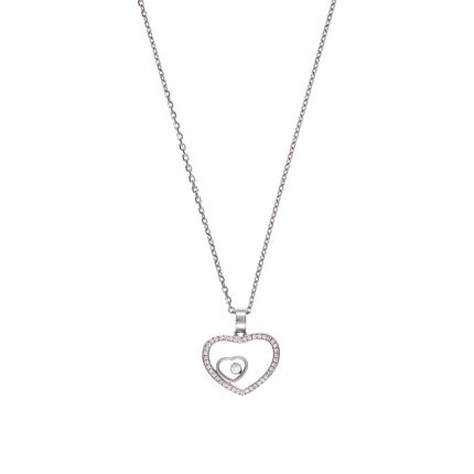 797482-1002|Buy Online Chopard Happy Hearts White Gold Diamond Pendant