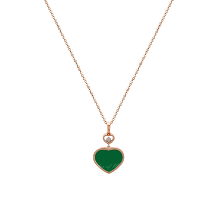 797482-5101 | Buy Online Chopard Happy Hearts Rose Gold Agate Pendant