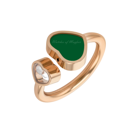 829482-5110 | Buy Online Chopard Happy Hearts Rose Gold Agate Ring