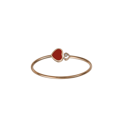 857482-5822|Buy Chopard Happy Hearts Rose Gold Carnelian Bangle Size S