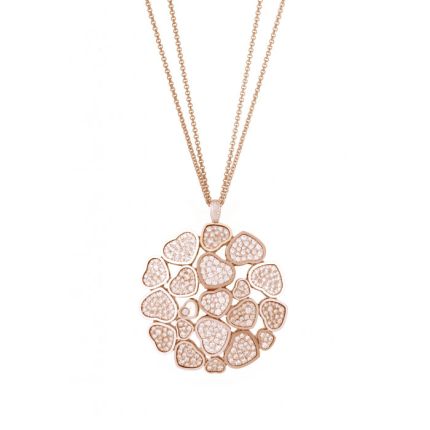 79A493-5901|Buy Online Chopard Happy Hearts Rose Gold Diamond Pendant 