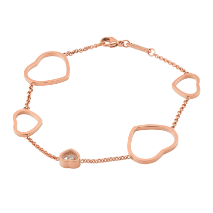 857482-5001 | Chopard Happy Hearts Rose Gold Diamond Bracelet |Buy Now