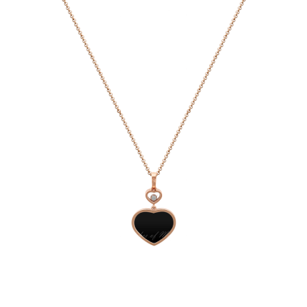 797482-5201 | Buy Chopard Happy Hearts Rose Gold Onyx Diamond Pendant