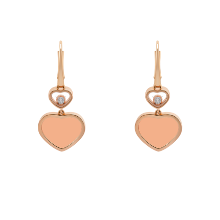 837482-5610 | Buy Chopard Happy Hearts Rose Gold Rosé Stone Earrings