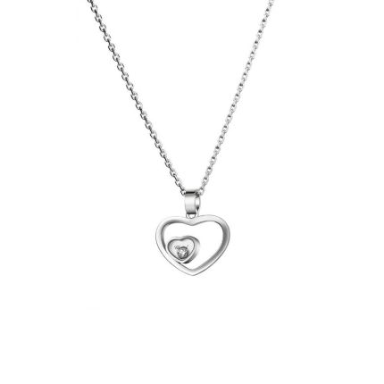 797482-1001 | Chopard Happy Hearts White Gold Diamond Pendant |Buy Now