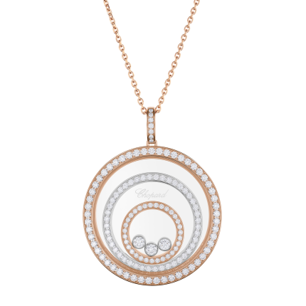 798232-9003 | Chopard Happy Spirit Rose and White Gold Diamond Pendant