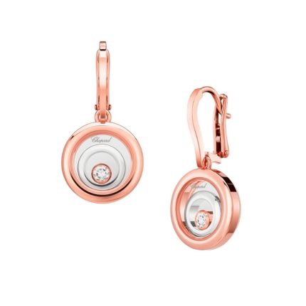 838230-9001 | Chopard Happy Spirit Rose & White Gold Diamond Earrings