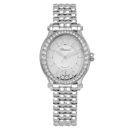 278602-3004 | Chopard Happy Sport Oval Steel And Diamonds 31.31 x 29 mm watch. Buy Online