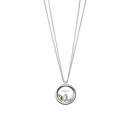 799450-1201 | Chopard Happy Sun, Moon, and Stars White Gold Pendant 