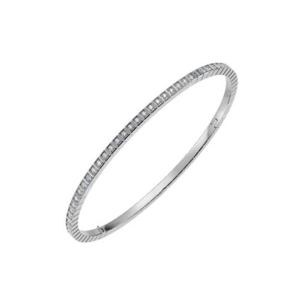 857702-1012 | Chopard Ice Cube Pure White Gold Full-Set Diamond Bangle