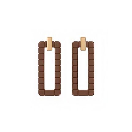 839895-9001|Buy Chopard Ice Cube Rock Rose Gold Brown Ceramic Earrings