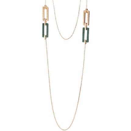 Chopard Ice Cube Rose Gold and Green Ceramic Pendant 819895-9006