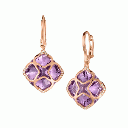 839563-5001|Buy Chopard IMPERIALE Cocktail Rose Gold Amethyst Earrings