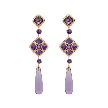 849570-5001 |Buy Chopard IMPERIALE Rose Gold Amethyst Diamond Earrings