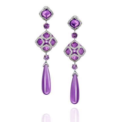 849570-1001|Buy Chopard IMPERIALE White Gold Amethyst Diamond Earrings