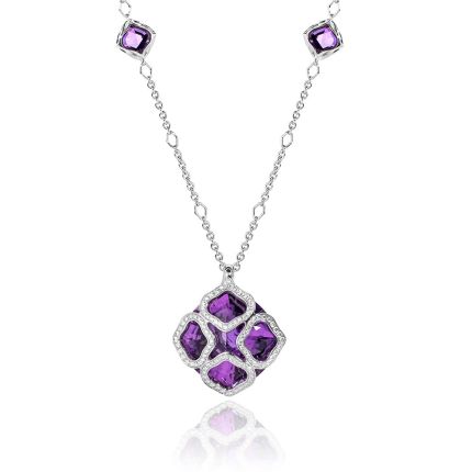 819570-1001|Buy Chopard IMPERIALE White Gold Amethyst Diamond Pendant 