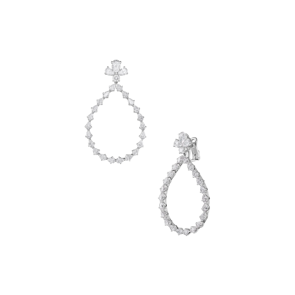 84A069-1001|Chopard L'Heure du Diamant Drop White Gold Diamond Earrings