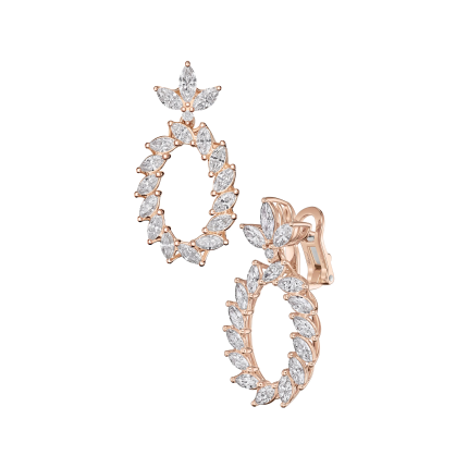 84A062-5001 |Chopard L'Heure du Diamant Marquise Gold Diamond Earrings