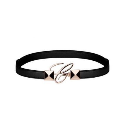 95009-0239 | Buy Online Chopard Miss Happy Black Calfskin Leather Belt