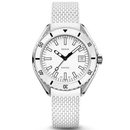 799.10.011.23 | Doxa Sub 200 Whitepearl Date Automatic 42 mm watch. Buy Online