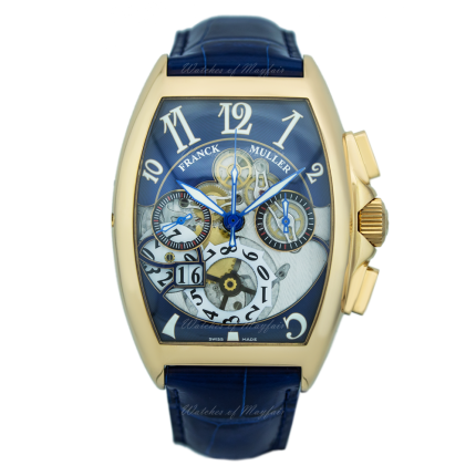 8083 CC GD FO BLUE 5N | Franck Muller Cintre Curvex Grand Date watch.