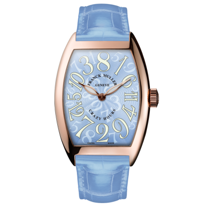 Franck Muller Crazy Hours Rose Gold 45 x 32 mm 5850 CH 5N Sky Blue | Watches of Mayfair