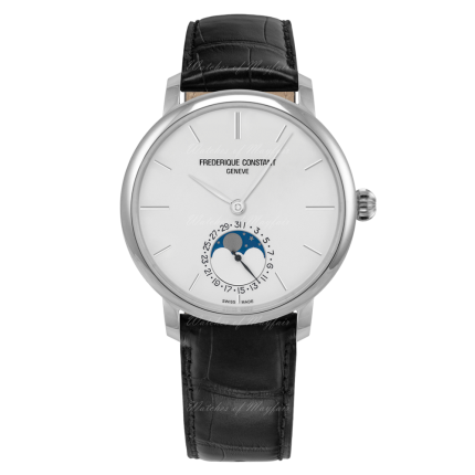 FC-703S3S6 | Frederique Constant Manufacture Slimline Moonphase Auto Steel 39 mm watch. Buy Online