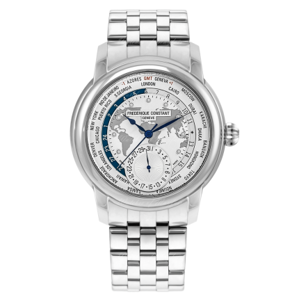 FC-718WM4H6B | Frederique Constant Manufacture Worldtimer Auto Steel 42 mm watch. Buy Online